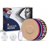 Ochranné náplasti senzoru CGM pro monitorování glykémie Cure Tape Sensor Patches MIX 8 ks.