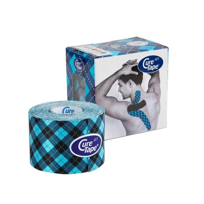 Tejpovací páska Cure Tape Art 5 cm x 5 m, bílo-černá