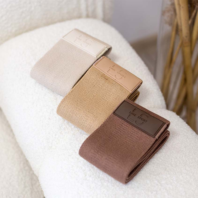 Sada 3 odporových pásů na cvičení - Hip Band Material Line Sport