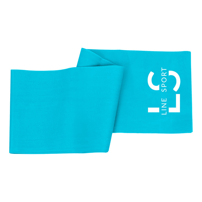 Sportovní a rehabilitační páska Flat Band Line - modrá - střední odolnost 2m