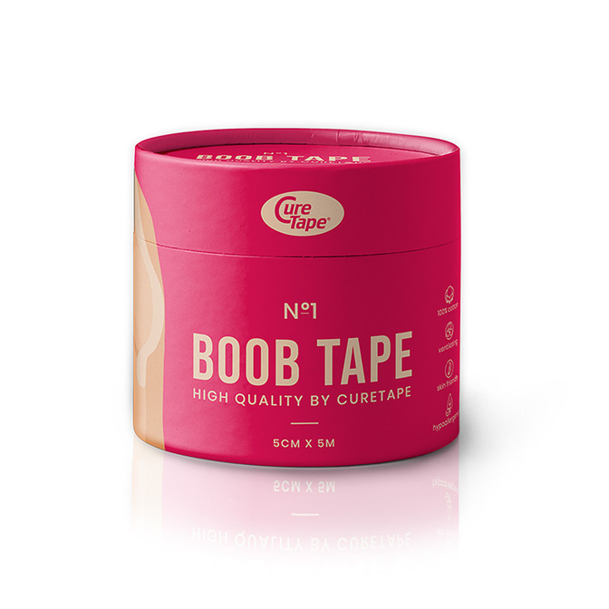 Boob Tape Cure Tape - páska na tvarování poprsí s bradavkami - béžová (5 cm x 5 m)