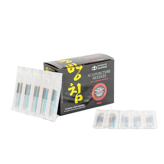 Akupunkturní jehly DONG BANG s ocelovým držátkem a zaváděcí trubičkou 1000 ks.