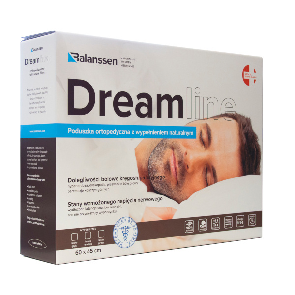 Ortopedický polštář na spaní s ekologickými pohankovými slupkami - DreamLine Balanssen