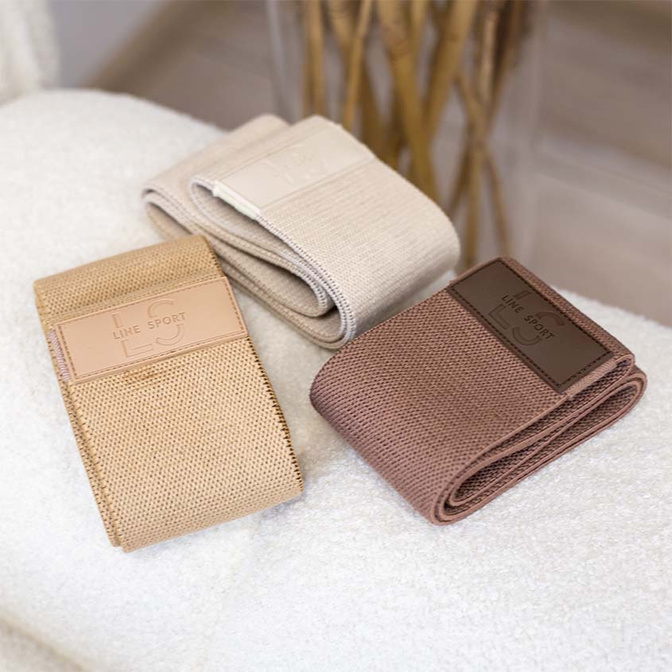 Sada textilních odporových gum na cvičení Hip Band Line Sport 3 ks.