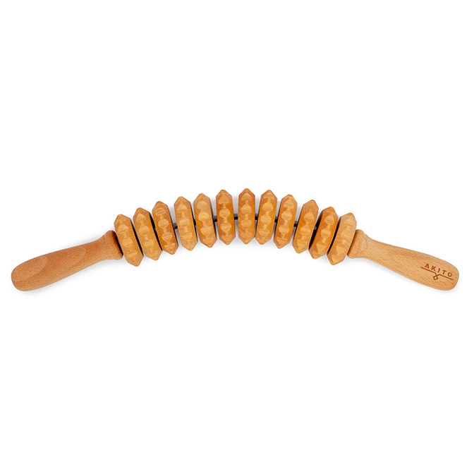 Elastický dřevěný masážní nástroj Akito