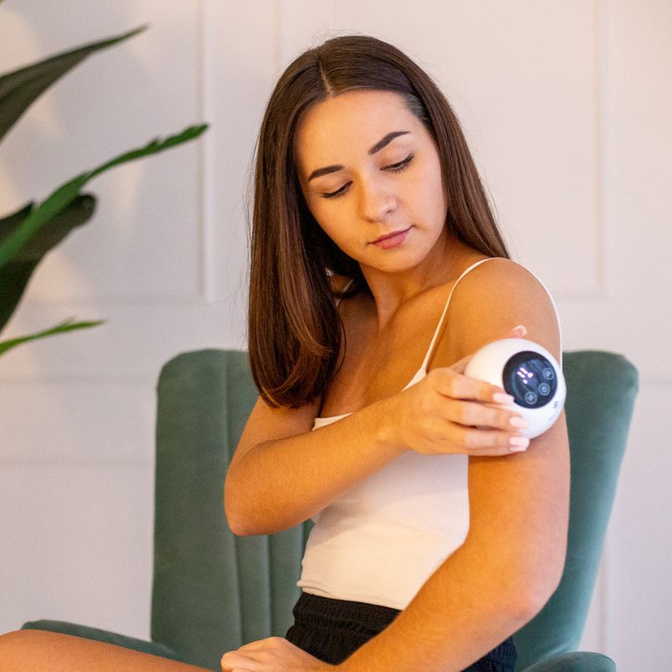 Elektrická masážní baňka proti celulitidě Acus Med, bílá