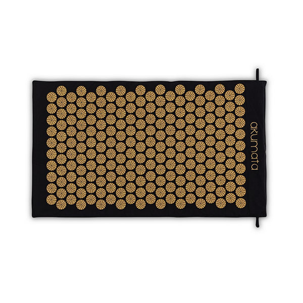 Akupresurní podložka s polštářem Akumata, černo-zlatá