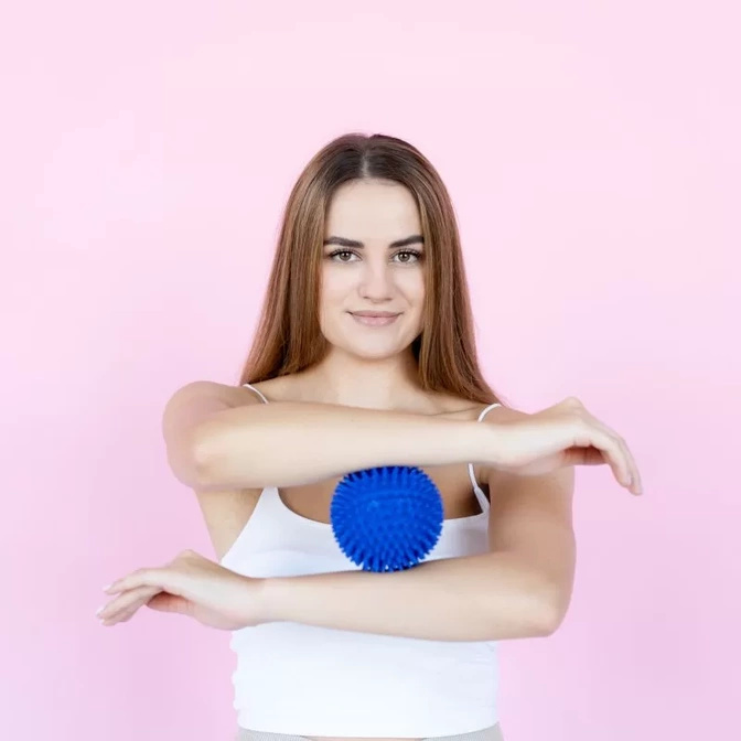 Senzorické míčky Line Sport pro masáž a akupresuru – sada 4 ks.