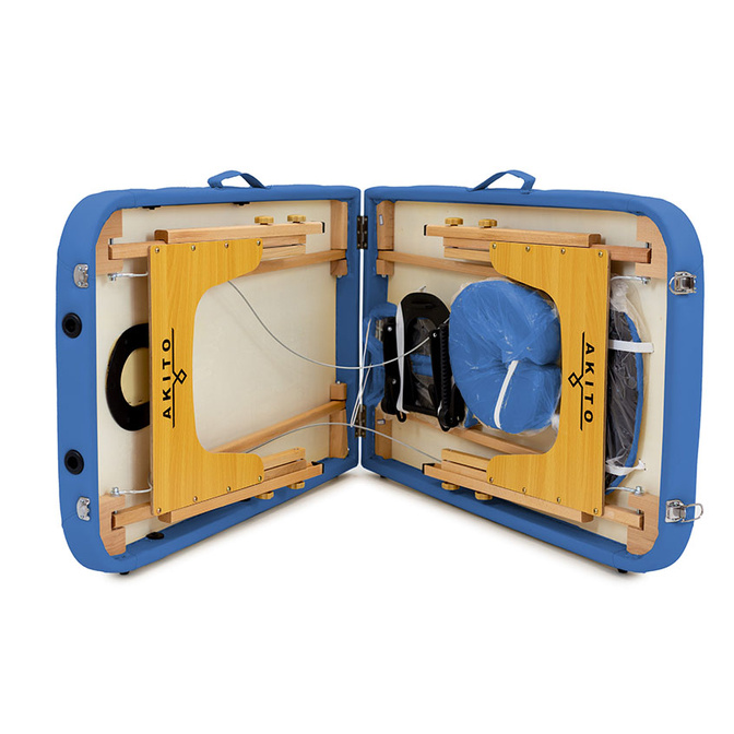 Skládací dřevěné dvouzónové masérské lehátko Teja Akito