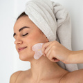 Kámen Gua Sha | Nefritová masážní deska Acus Med - srdce - růžová