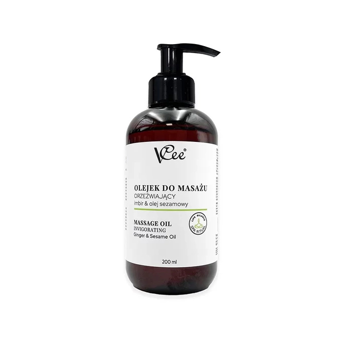 VCee přírodní veganský masážní olej 200 ml