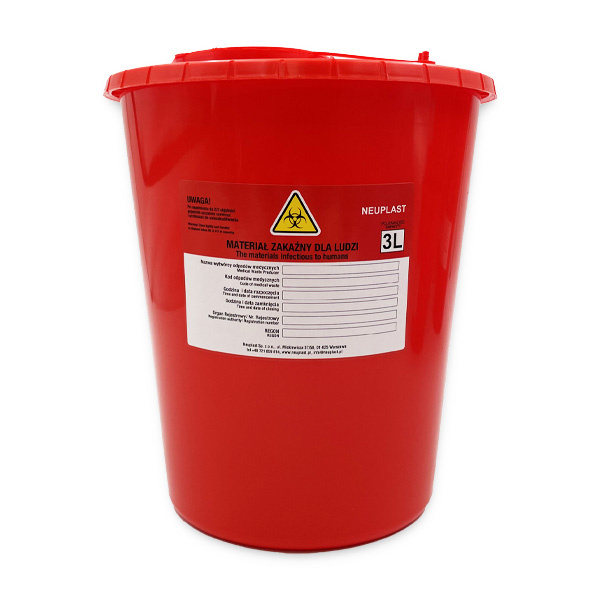 Neuplast 3L jehla a nádoba na zdravotnický odpad