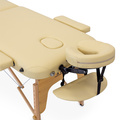 Skládací dřevěné dvouzónové masérské lehátko Teja Akito