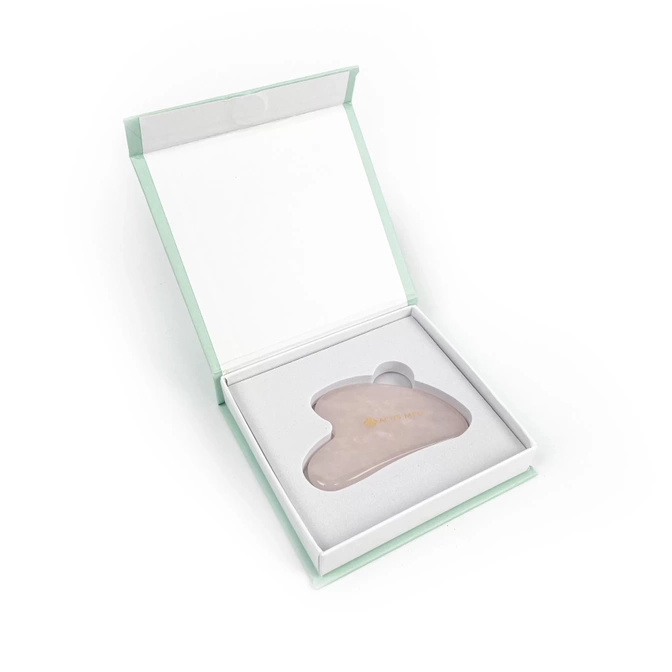 Kámen Gua Sha | Nefritová masážní deska Acus Med - srdce - růžová