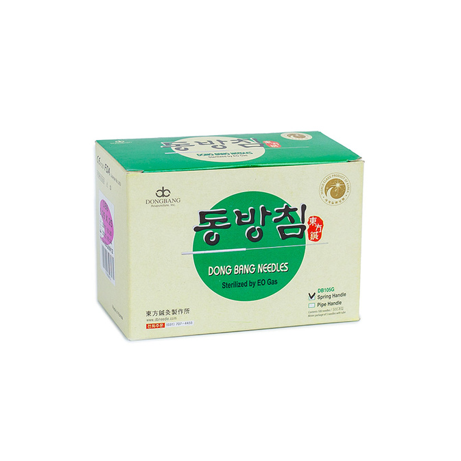 Akupunkturní jehly DONG BANG s ocelovým držátkem a zaváděcí trubičkou 500 ks. 