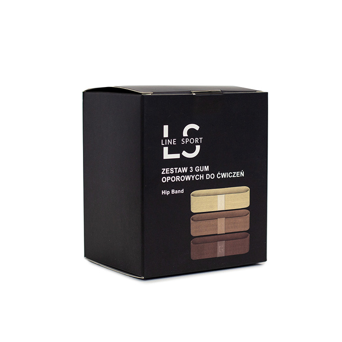 Sada 3 odporových pásů na cvičení - Hip Band Material Line Sport
