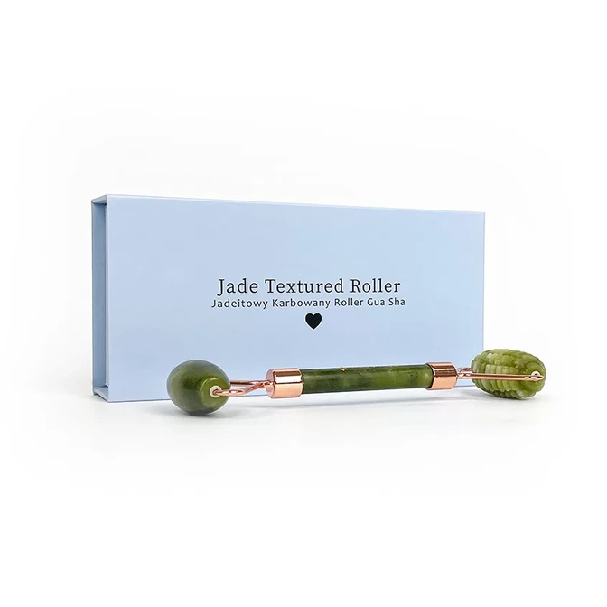 Gua Sha Jade Roller | Masážní váleček na obličej Acus Med - žebrovaný