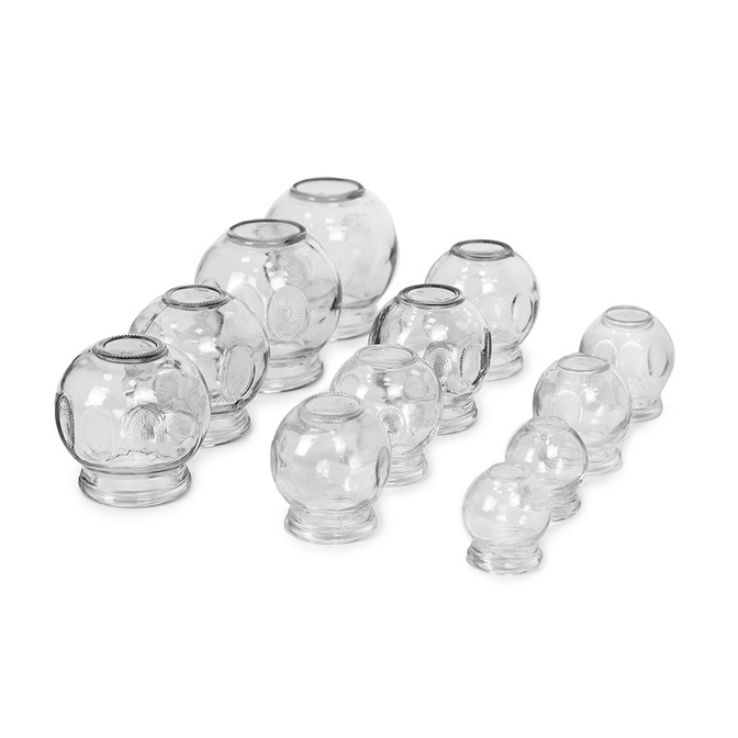 Skleněné baňky Acus Med, sada 12 ks. 