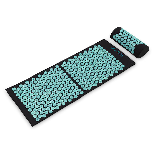 Akupresurní podložka s polštářem Akumata, černo-mátová
