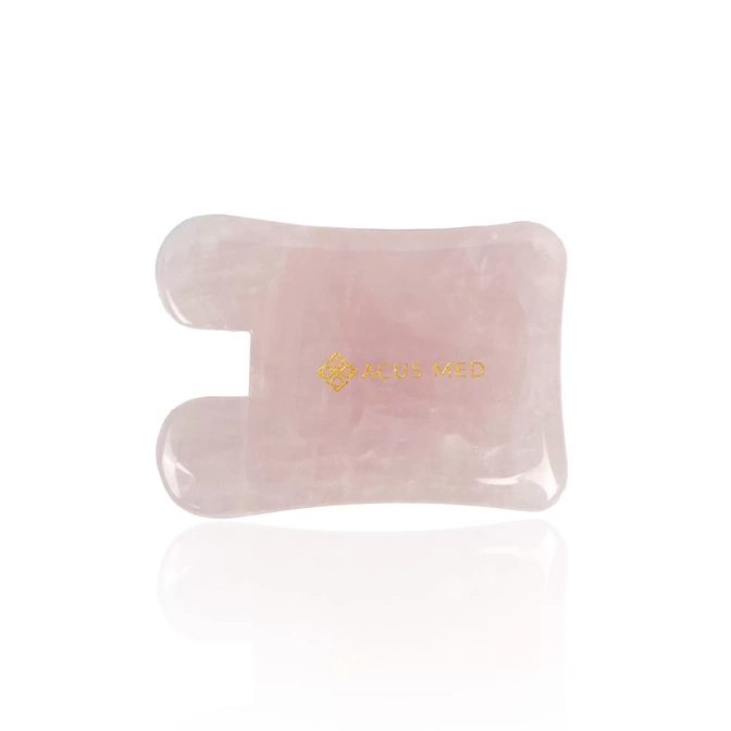 Kámen Gua Sha | Nefritová masážní deska Acus Med - obdélník - růžová
