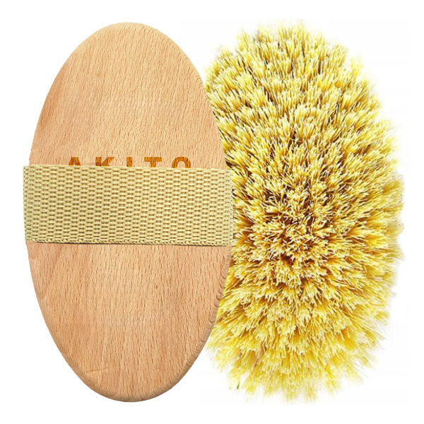 Kartáč na suché kartáčování těla Akito, bukové dřevo a agávové vlákno