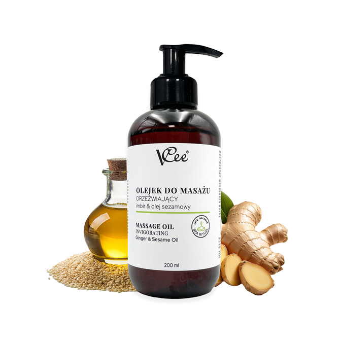 Veganský masážní olej přírodní VCee 200 ml