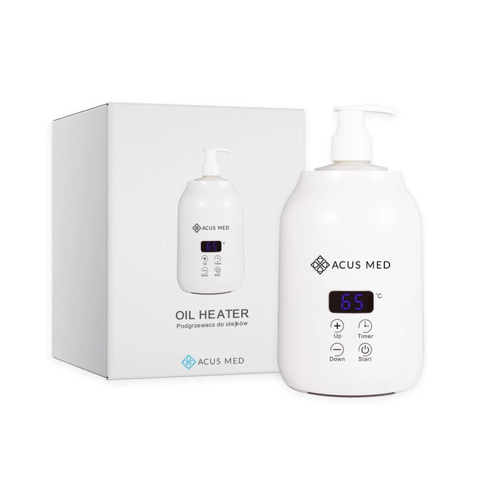 Elektrický ohřívač oleje Acus Med se dvěma 250 ml lahvičkami
