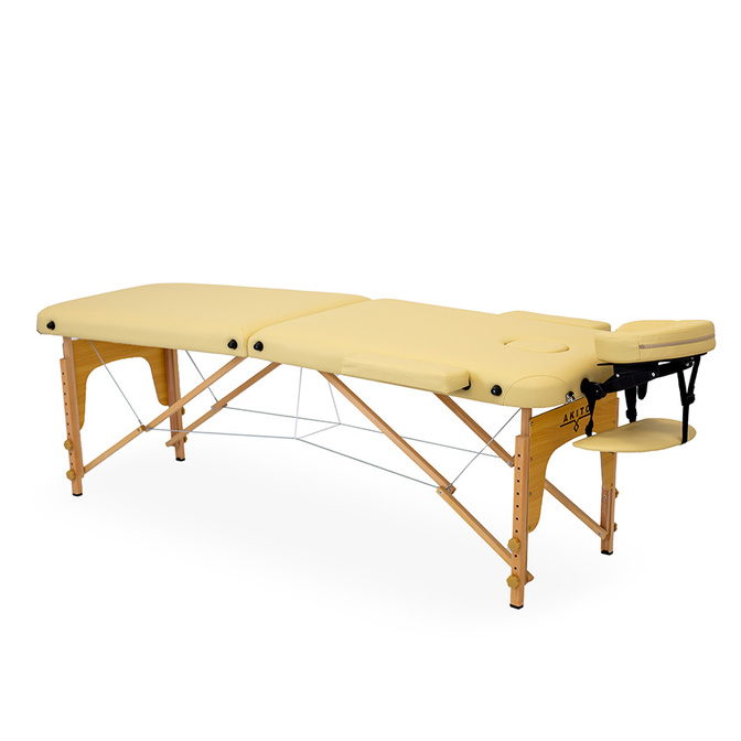 Skládací dřevěné dvouzónové masérské lehátko Teja Akito