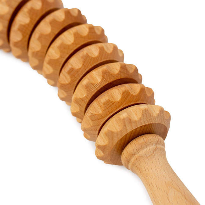 Elastický dřevěný masážní nástroj Akito