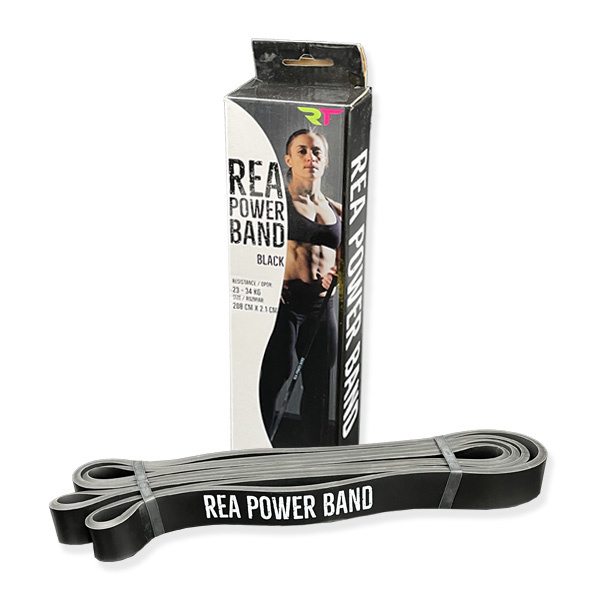 Rea Power Band cvičební odporový pás, černý, 23 - 34 kg