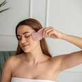 Kámen Gua Sha | Nefritová masážní deska Acus Med - trojúhelník - růžová