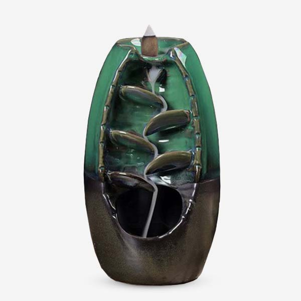 Lampa aromaterapeutică – tămâie Acus Med | Cascadă ceramică + fitile