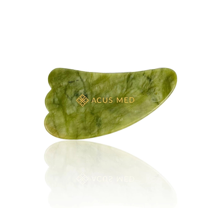 Kámen Gua Sha | Nefritová masážní deska Acus Med - trojúhelník - zelená