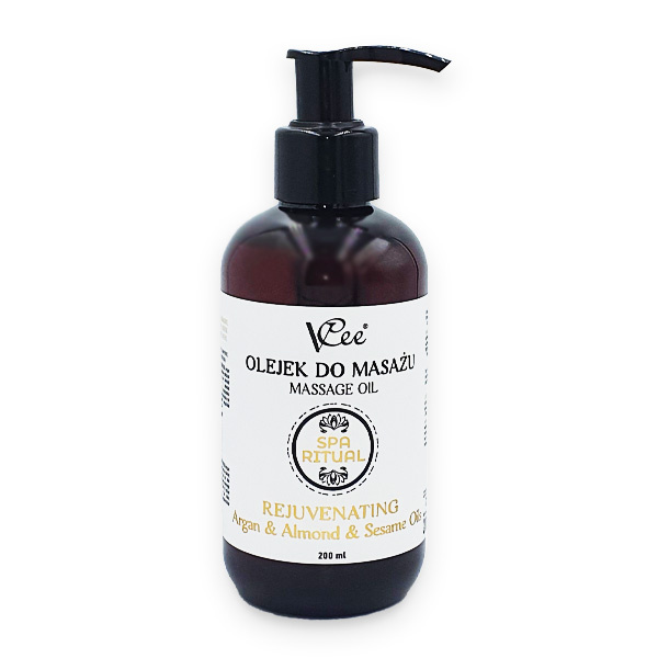 Veganský masážní olej přírodní VCee 200 ml