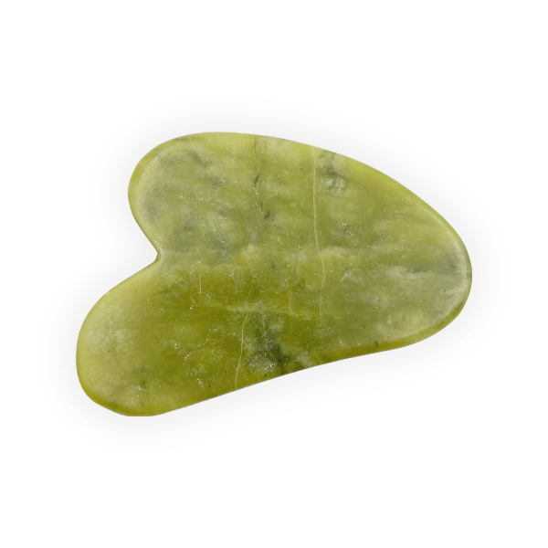 Kámen Gua Sha | Nefritová masážní deska Acus Med - srdce - zelená