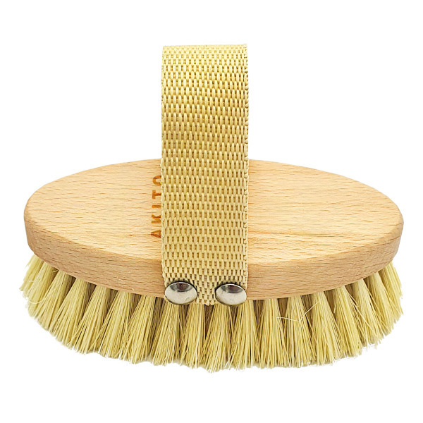 Kartáč na suché kartáčování těla Akito, bukové dřevo a agávové vlákno