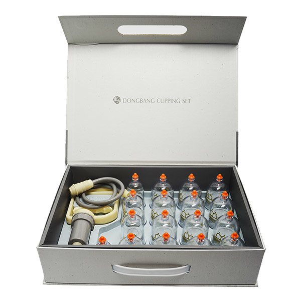 Vakuové masážní baňky s pumpičkou Dong Band, sada 17 ks.