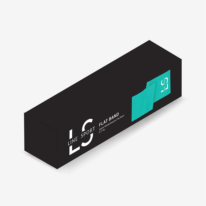Flat Band Line Sport rehabilitační páska - zelená - světelná odolnost 2m