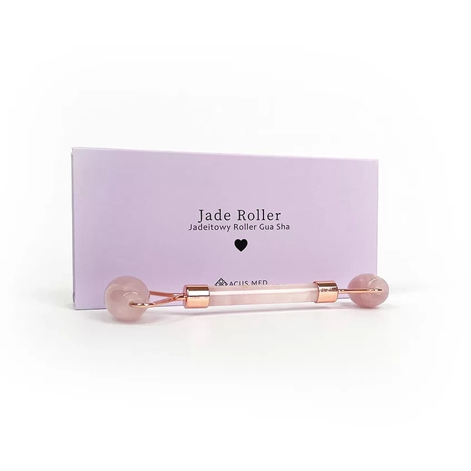 Gua Sha Jade Roller | Masážní váleček na obličej Acus Med - růžový