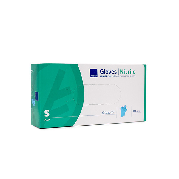 Rukavice nitrilové nepudrované Abena Classic 100 ks., modré