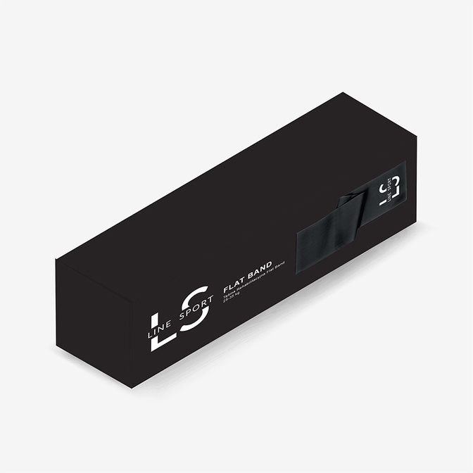 Flat Band Line Sport rehabilitační páska - černá - velmi silná odolnost 2m