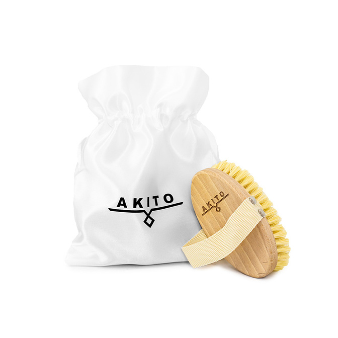 Kartáč na suché kartáčování těla Akito, bukové dřevo a agávové vlákno