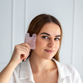 Kámen Gua Sha | Nefritová masážní deska Acus Med - obdélník - růžová