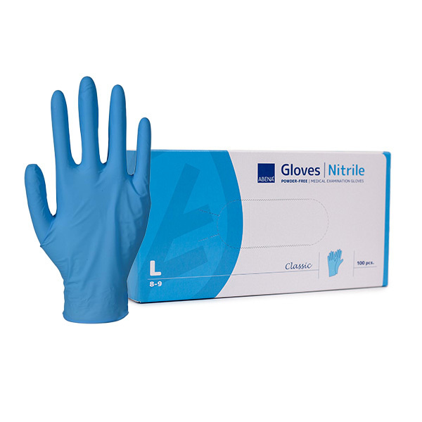Rukavice nitrilové nepudrované Abena Classic 100 ks., modré