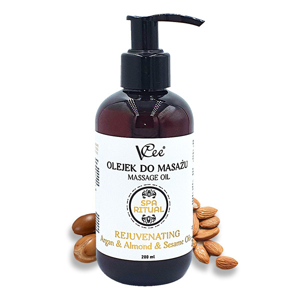 Veganský masážní olej přírodní VCee 200 ml