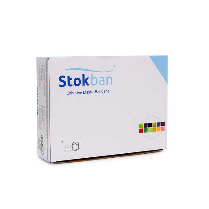 Samolepicí kohezivní obvaz Stokban 5 cm x 4,5 m, sada 12 ks.