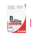 Akupunkturní jehly SEIRIN B-TYPE s plastovým držákem bez vodicí trubičky, 100 ks.