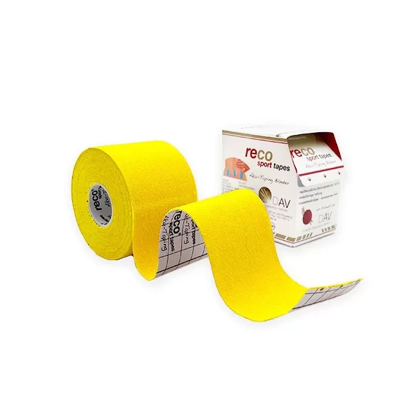Pevná tejpovací páska Reco Tape 5 cm x 5 m, žlutá