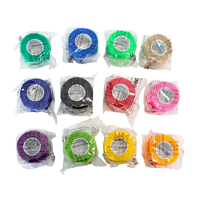 Samolepicí kohezivní obvaz Stokban 5 cm x 4,5 m, sada 12 ks.