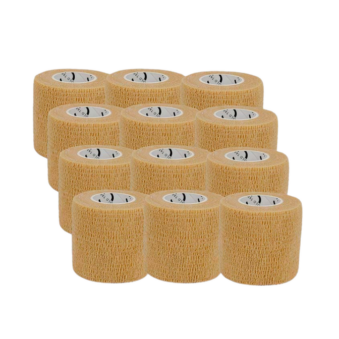 Sada: 12 x Kohezní obinadlo Gold Tape (5 cm x 4,5 m)